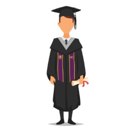 定制澳門大學學士榮譽學院(HC)畢業袍  黑色方帽黑色流蘇 灰色v領披肩 學士畢業袍網上下單DA154 定制澳門大學學士榮譽學院(HC)畢業袍  黑色方帽黑色流蘇 灰色v領披肩 學士畢業袍網上下單DA154